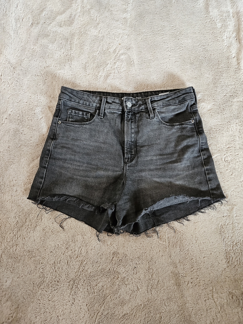 Old Navy High-Waist Washed Black Denim Shorts